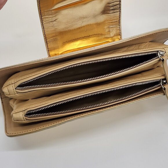 💥WOW! Giuseppe Zanotti Rose Gold Jeweled Leather Clutch - Pure Iconic Glam Y2K - Picture 13 of 13